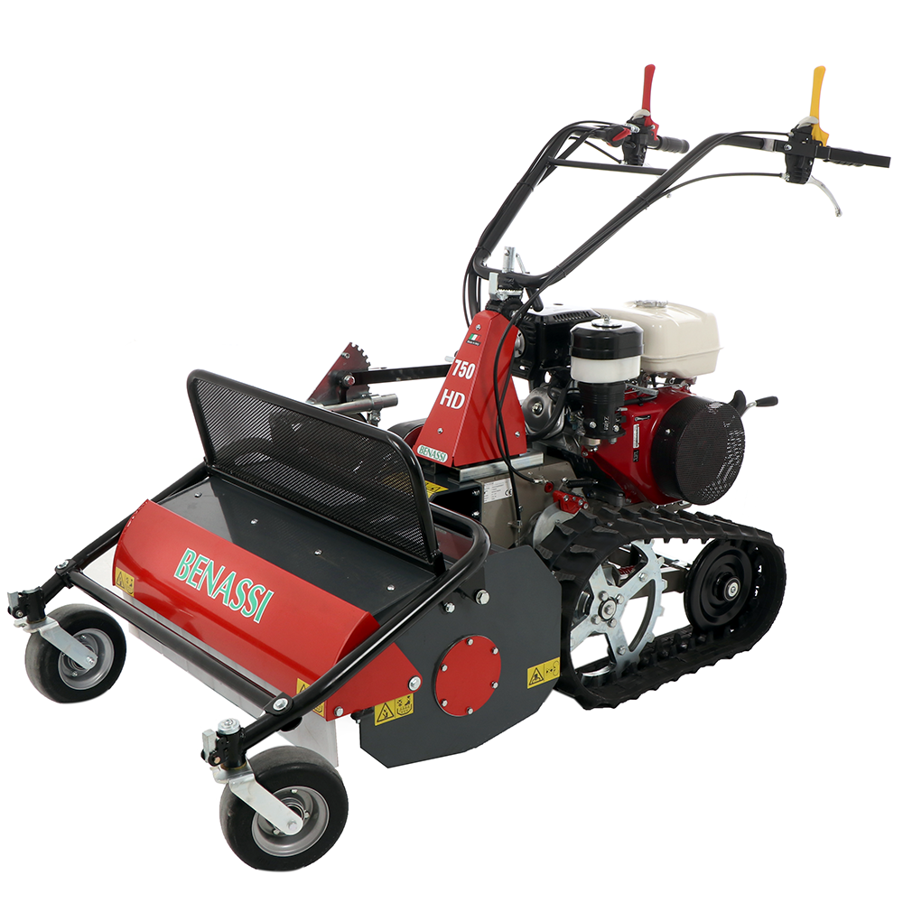 benassi t750 hd tondeuse débroussailleuse à couteaux sur chenilles honda gx390