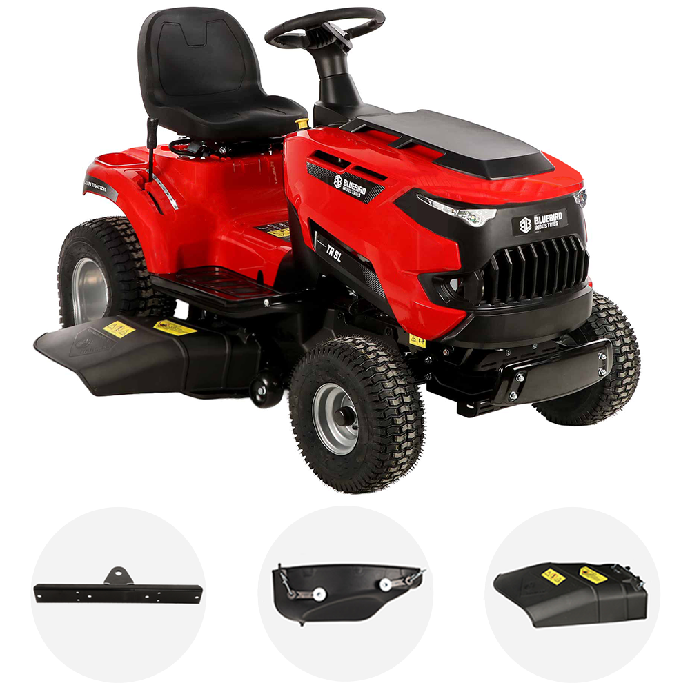 blue bird tr sl 98m tracteur tondeuse avec transmission mécanique éjection latérale et mulching
