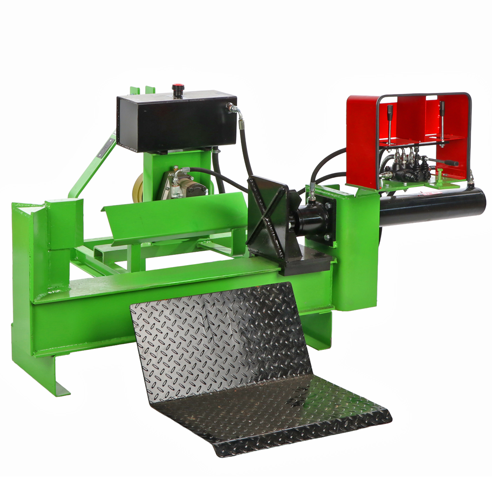 fendeuse à bois pour tracteur 25t horizontale plateforme de chargement hydraulique