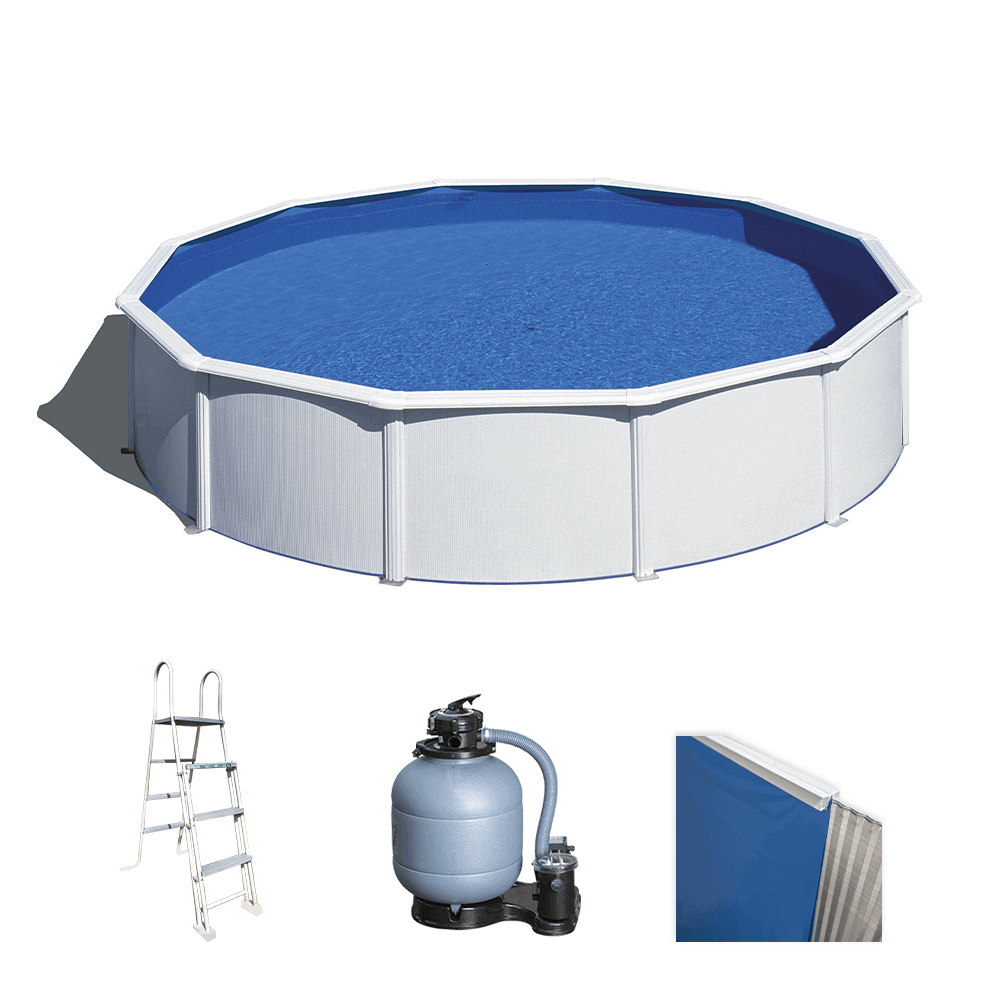 gre fidji ronde Ø550 x 120 cm piscine hors sol en acier