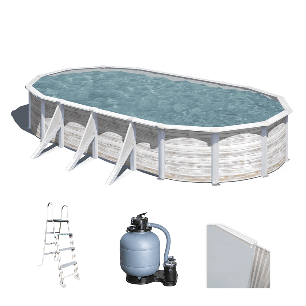 gre finlandia ovale 730x375x120cm piscine hors sol en acier