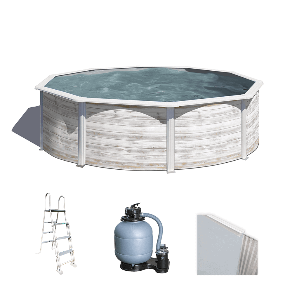 gre finlandia ronde Ø350 x 120 cm piscine hors sol en acier