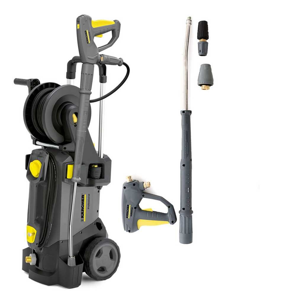 nettoyeur haute pression karcher pro hd 5/15 cx plus électrique à eau froide 200 bars max enrouleur