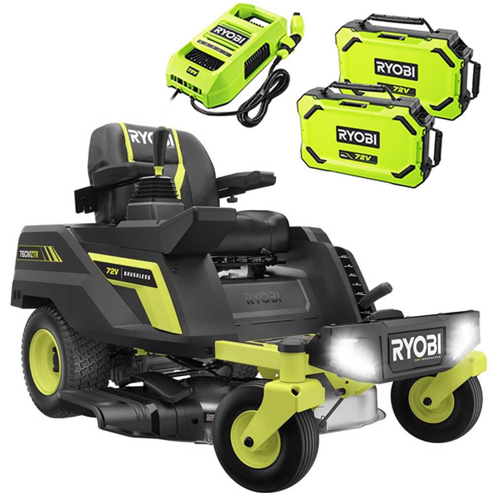 ryobi ztrx76 tondeuse autoportée à batterie et rayon de braquage zéro 72v20 ah coupe de 76 cm 2en1 Ma boutique